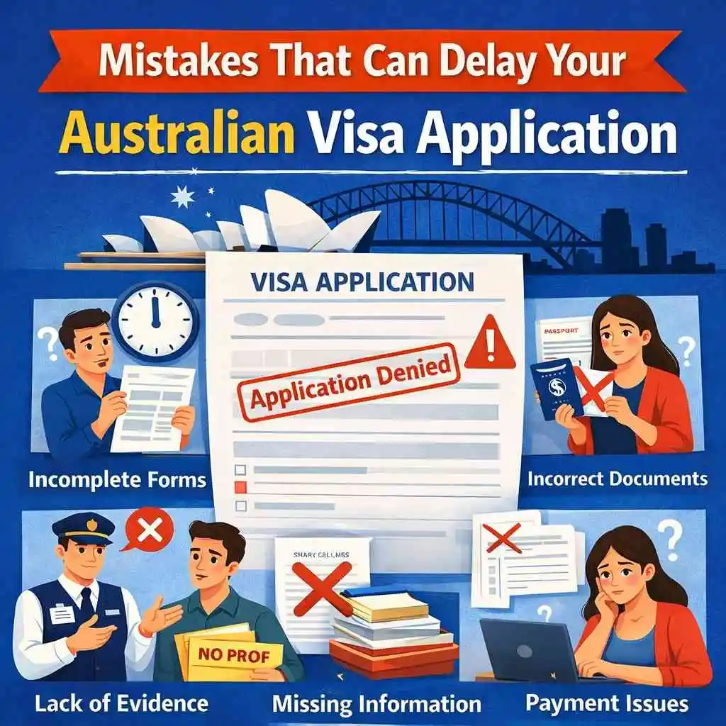 Mistakes of australian visa application
